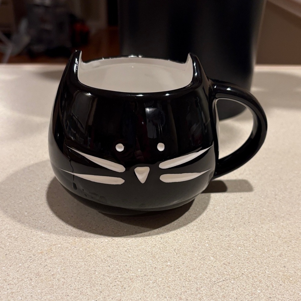 Black Cat Mug with Handle